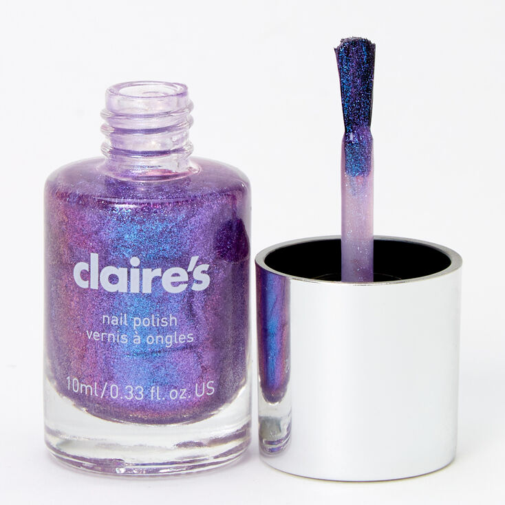 Shimmer Nail Polish - Purple Holo,