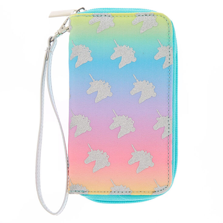 Rainbow Unicorn Wristlet - Turquoise,