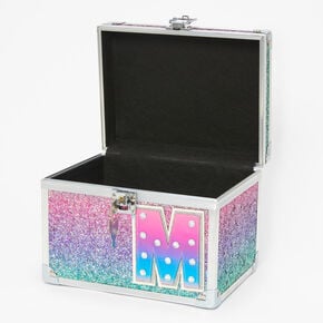 Initial Glitter Lock Box - M,