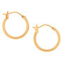 C LUXE by Claire&#39;s 18k Yellow Gold Plated 14MM Hoop Earrings,
